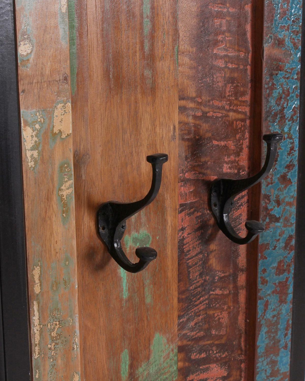 Garderobe Dielen Multicolor/Schwarz B: 210cm - Multicolor/Schwarz, Design, Holz/Metall (210/180/45cm) - MID.YOU