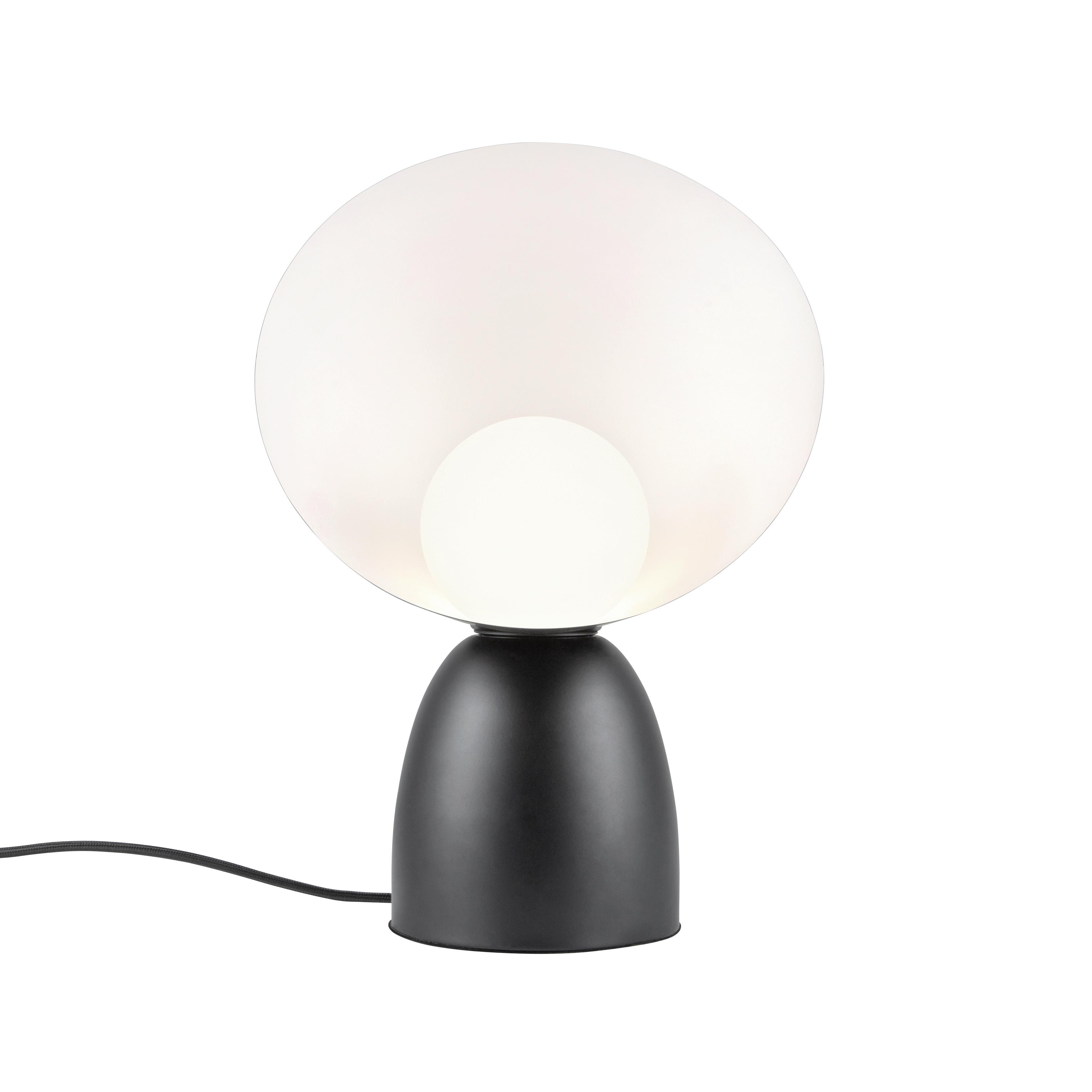 Tischleuchte Hello Schwarz Weiß D: 15 cm - Schwarz/Weiß, Design, Glas/Metall (15/35cm) - Nordlux