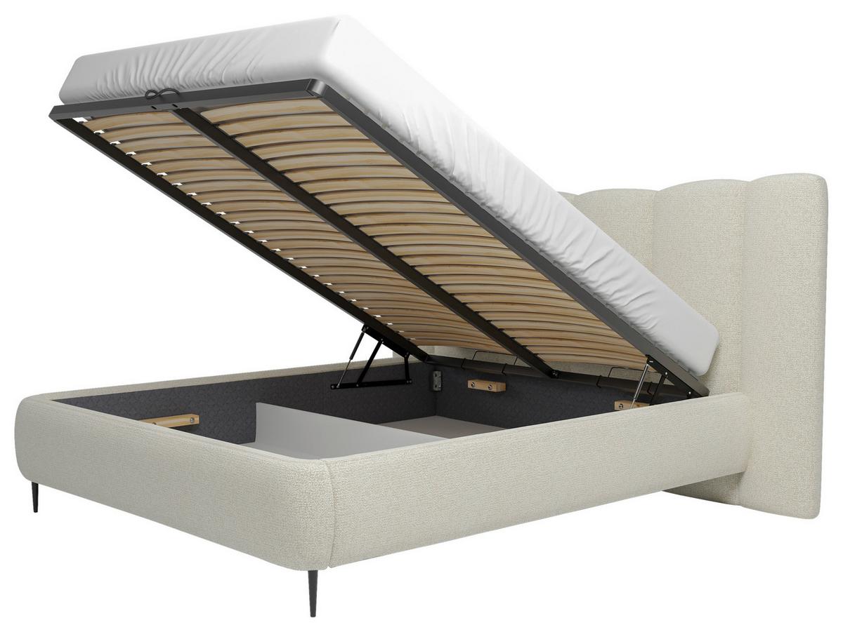 Polsterbett Nook 160x200 Cm Creme - Creme, MODERN, Holz/Holzwerkstoff (160/200cm) - MID.YOU