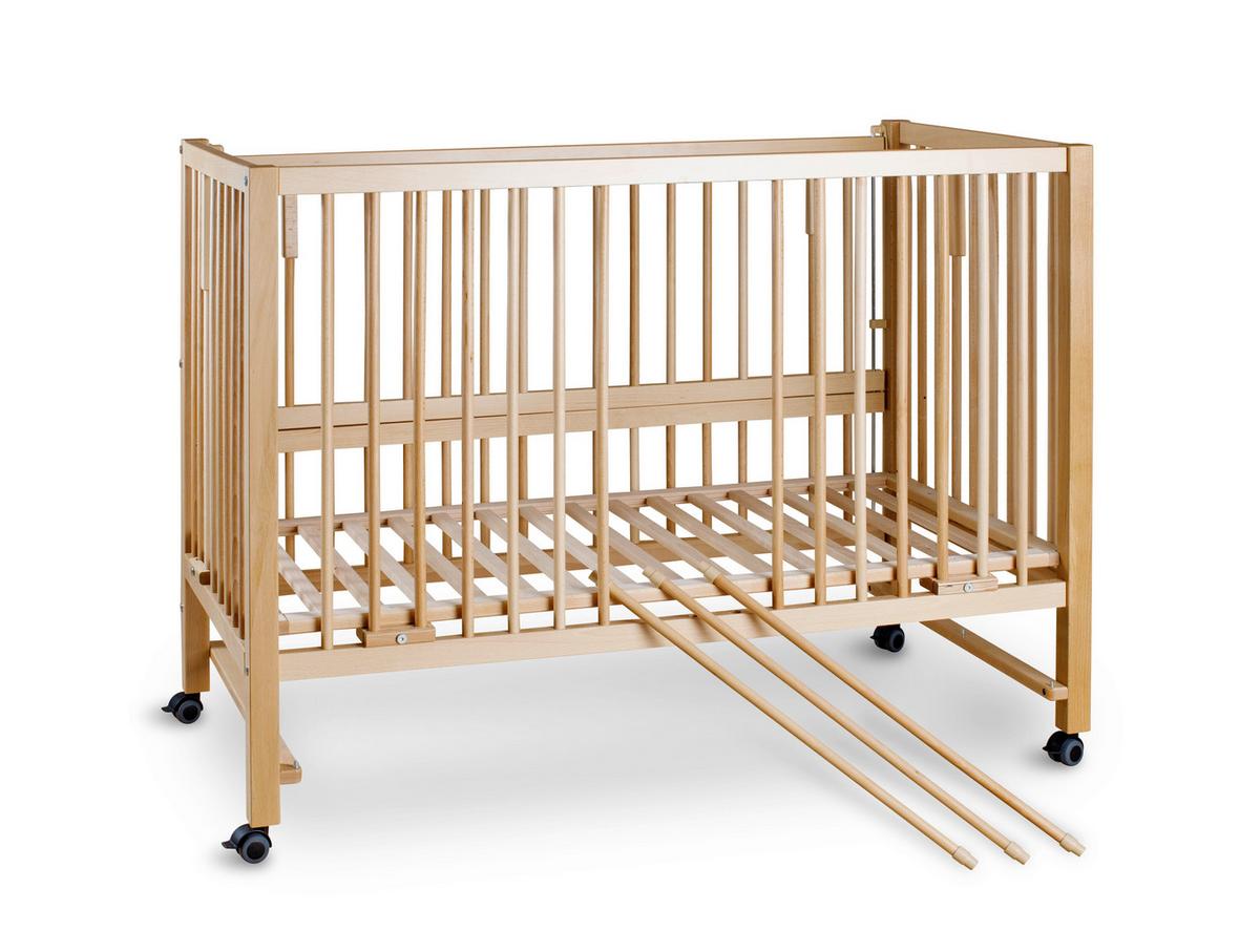 Beistellbett Buche - Buchefarben, Basics, Holz (124/90/64cm) - tiSsi