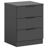 Nachtkästchen Kopenhagen, Anthrazit B: 45 Cm - Anthrazit/Schwarz, MODERN, Holzwerkstoff (45/60/40cm) - MID.YOU