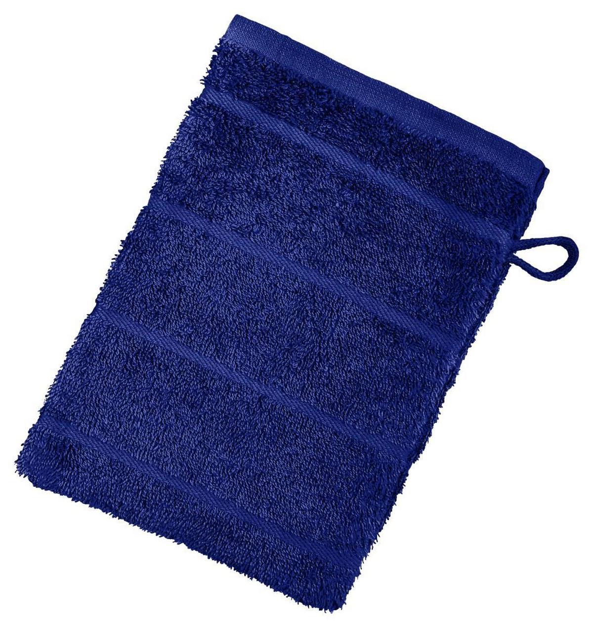 Waschlappen Liliane Dunkelblau Baumwolle - Dunkelblau, KONVENTIONELL, Textil (16/21cm) - Ondega