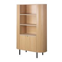 Highboard Fabia Eichefarben B: 100cm - Eichefarben/Schwarz, Design, Holzwerkstoff (100/160/40cm) - MID.YOU