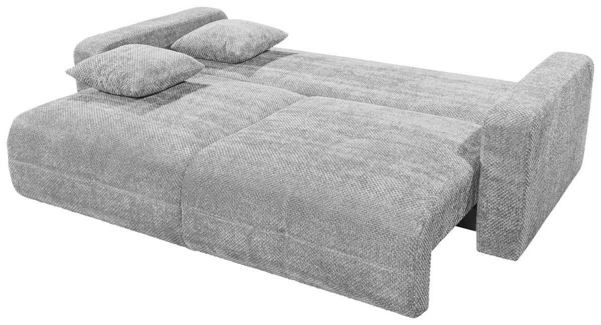 Schlafsofa Bullet Grau B: 235 cm - Schwarz/Grau, KONVENTIONELL, Textil (235/88/120cm) - MID.YOU