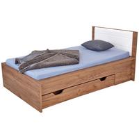 Ágykeret Avensis New 90/200 Cm - tölgyfa színű/fehér, Konventionell, faalapú anyag (90/200cm) - Luca Bessoni