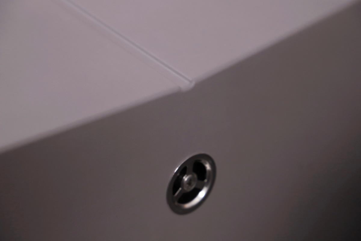 Spüle Cleveland Grau 86x21,4 Cm - Grau, Basics, Glas/Kunststoff (86/21,4/50cm) - Respekta