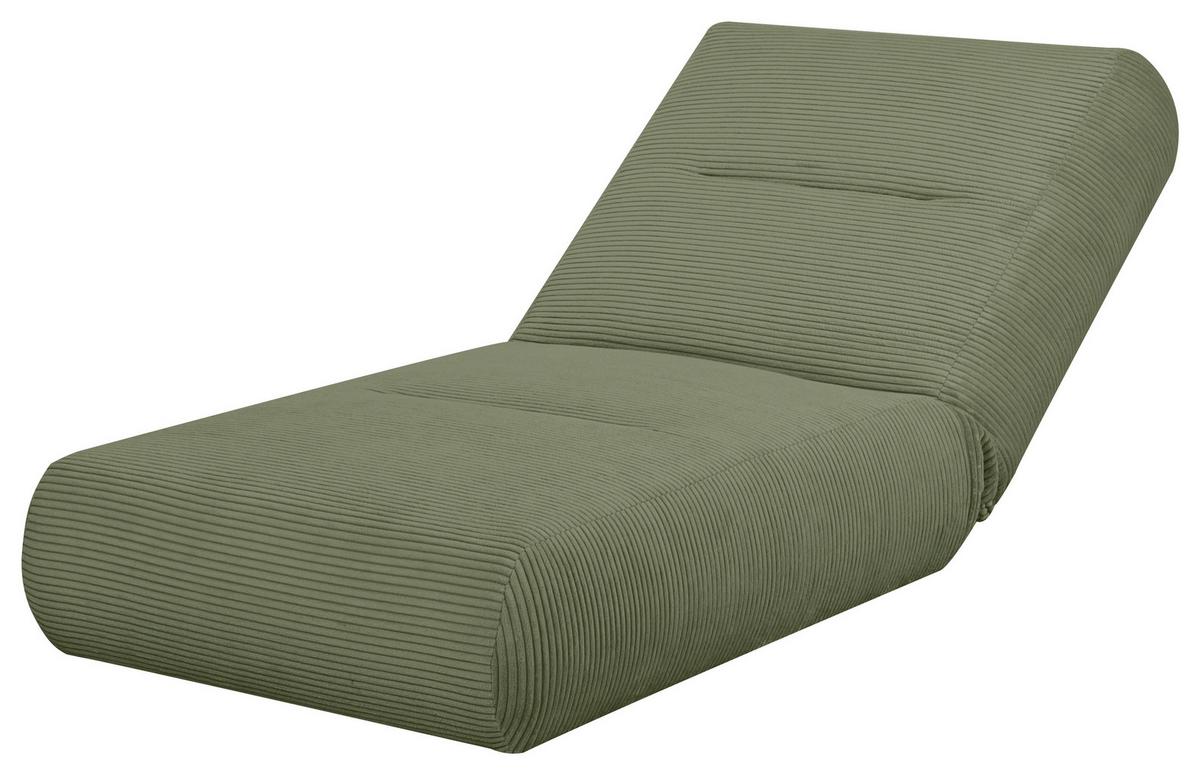 Schlafsessel Luna Olivgrün B: 80 Cm - Olivgrün, Design, Textil (81/88/160cm) - Livetastic