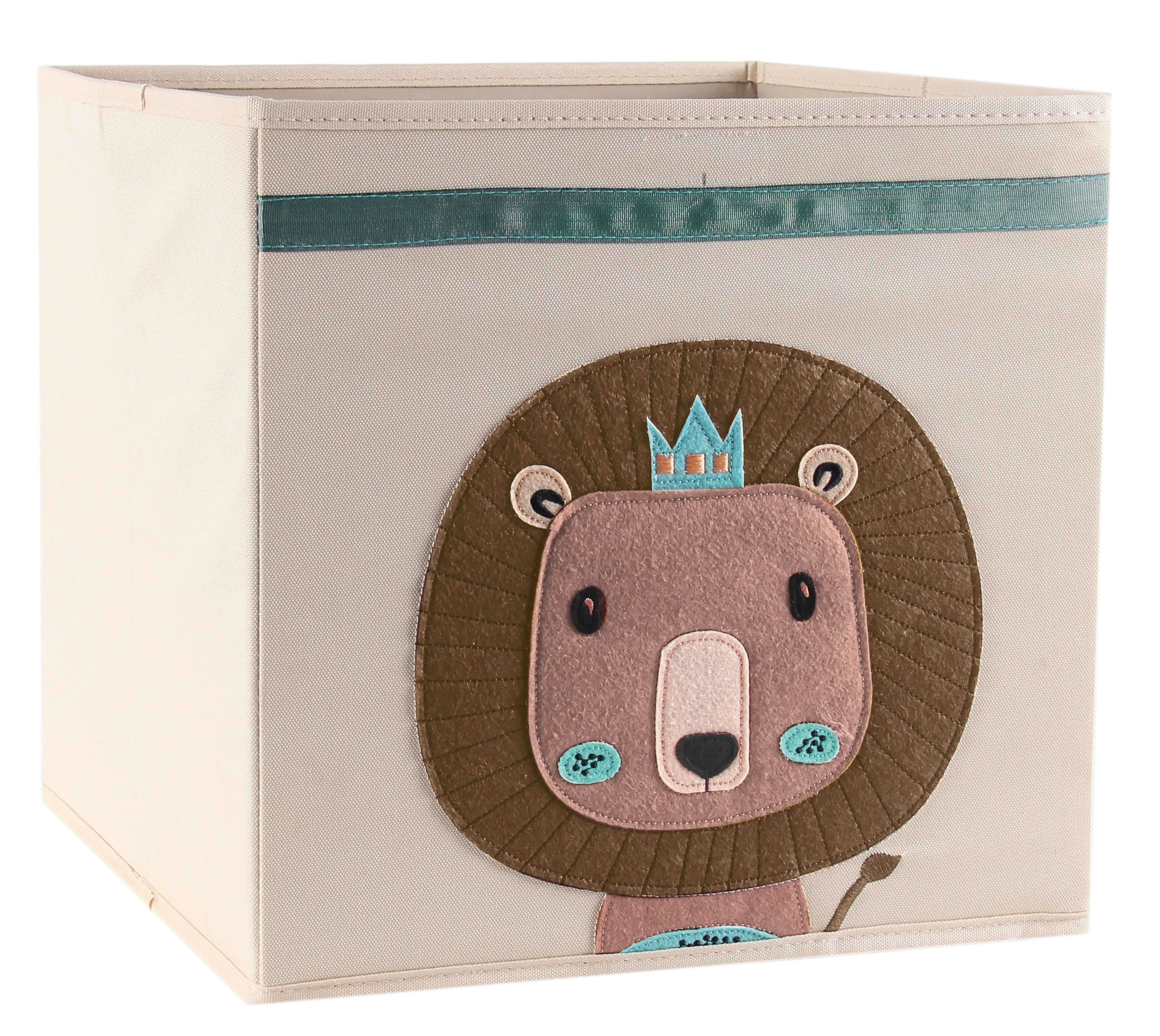 Skladací Box Peter - Ca. 34l -Ext- - krémová, kartón/textil (33/32/33cm) - Modern Living