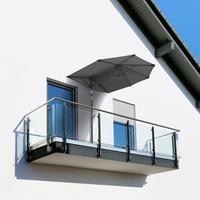 Ampelschirm Salerno Mezza BxHxT: 150x228x150 cm Anthrazit - Anthrazit, Basics, Textil/Metall (150/228/150cm) - Schneider