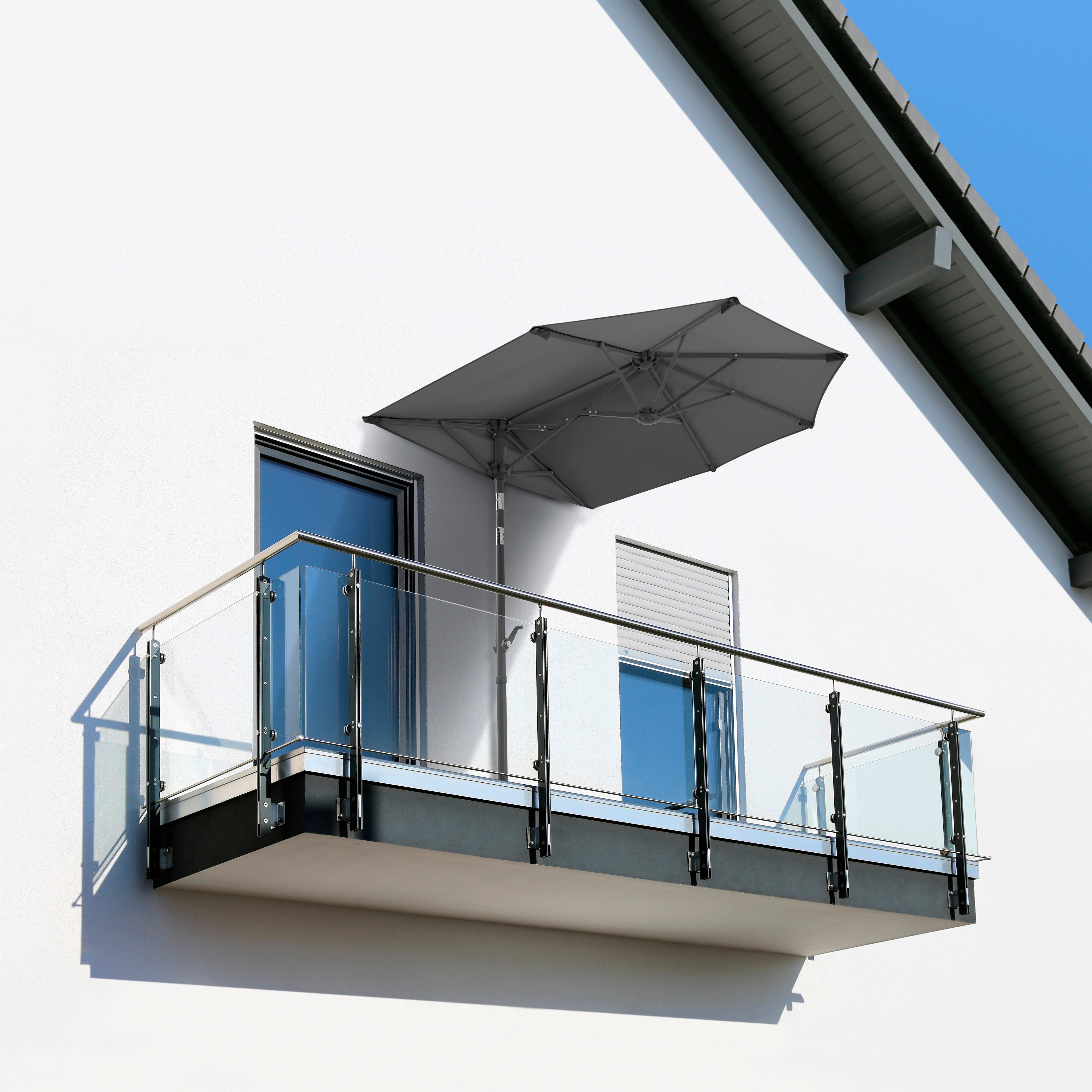 Ampelschirm Salerno Mezza BHT: 150x228x150 cm Anthrazit