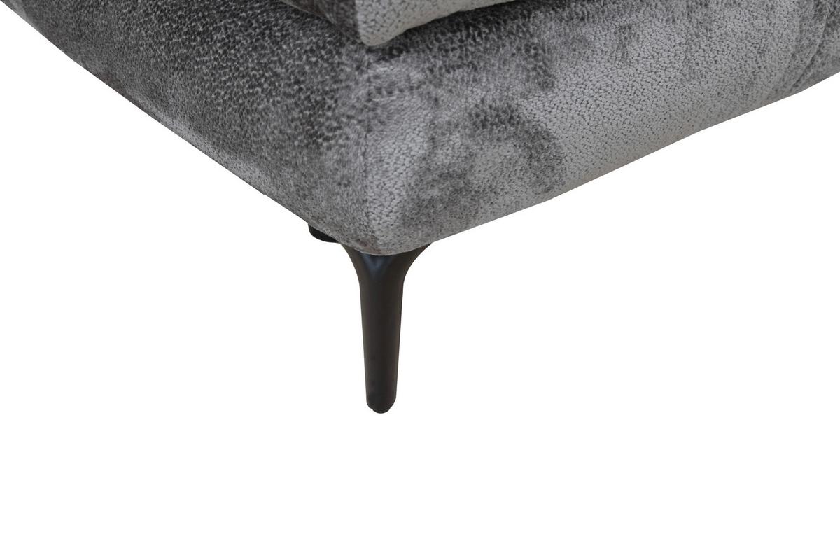 Schlafsofa Perla Graphitfarben B: 203 cm - Schwarz/Graphitfarben, KONVENTIONELL, Textil (203/94/96cm)