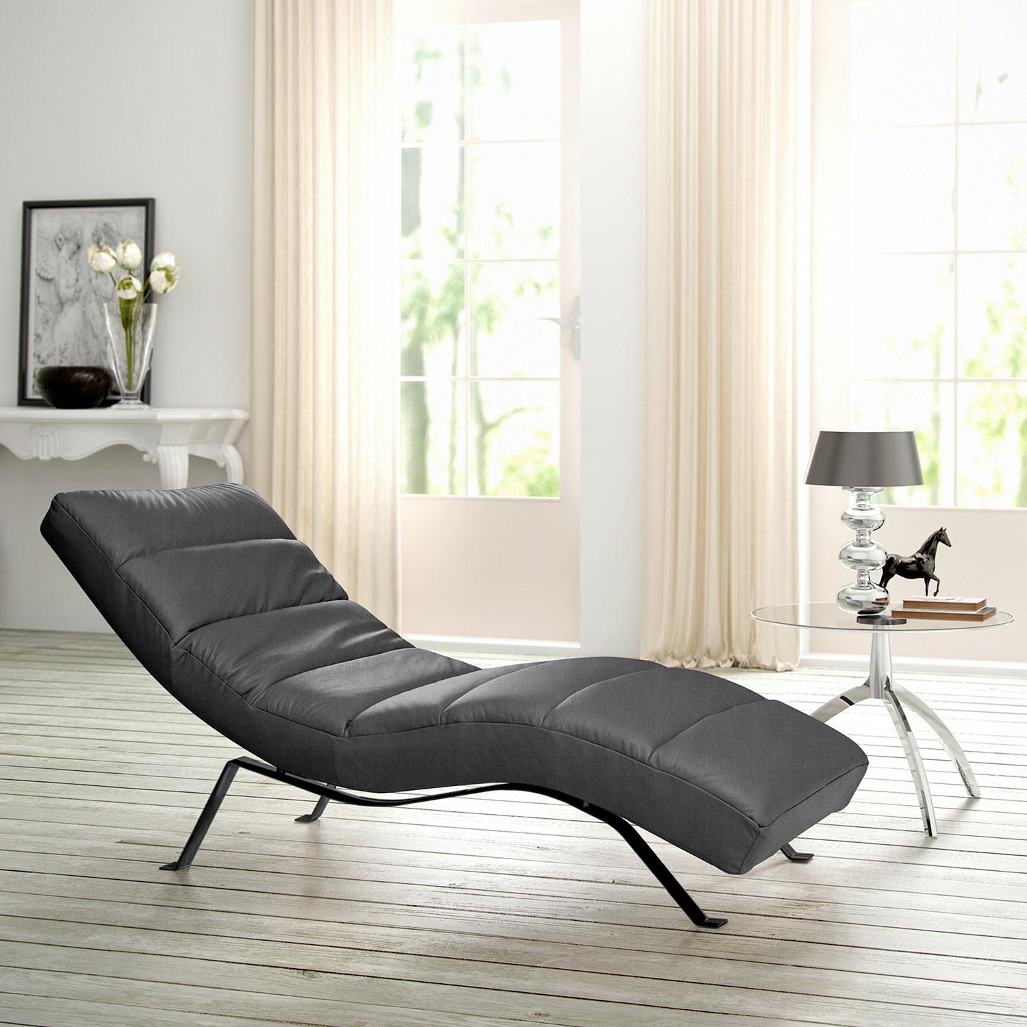 Relaxliege Swing Black Dunkelgrau B: 65 Cm - Dunkelgrau/Schwarz, Design, Textil (65/65-95/171cm) - Livetastic