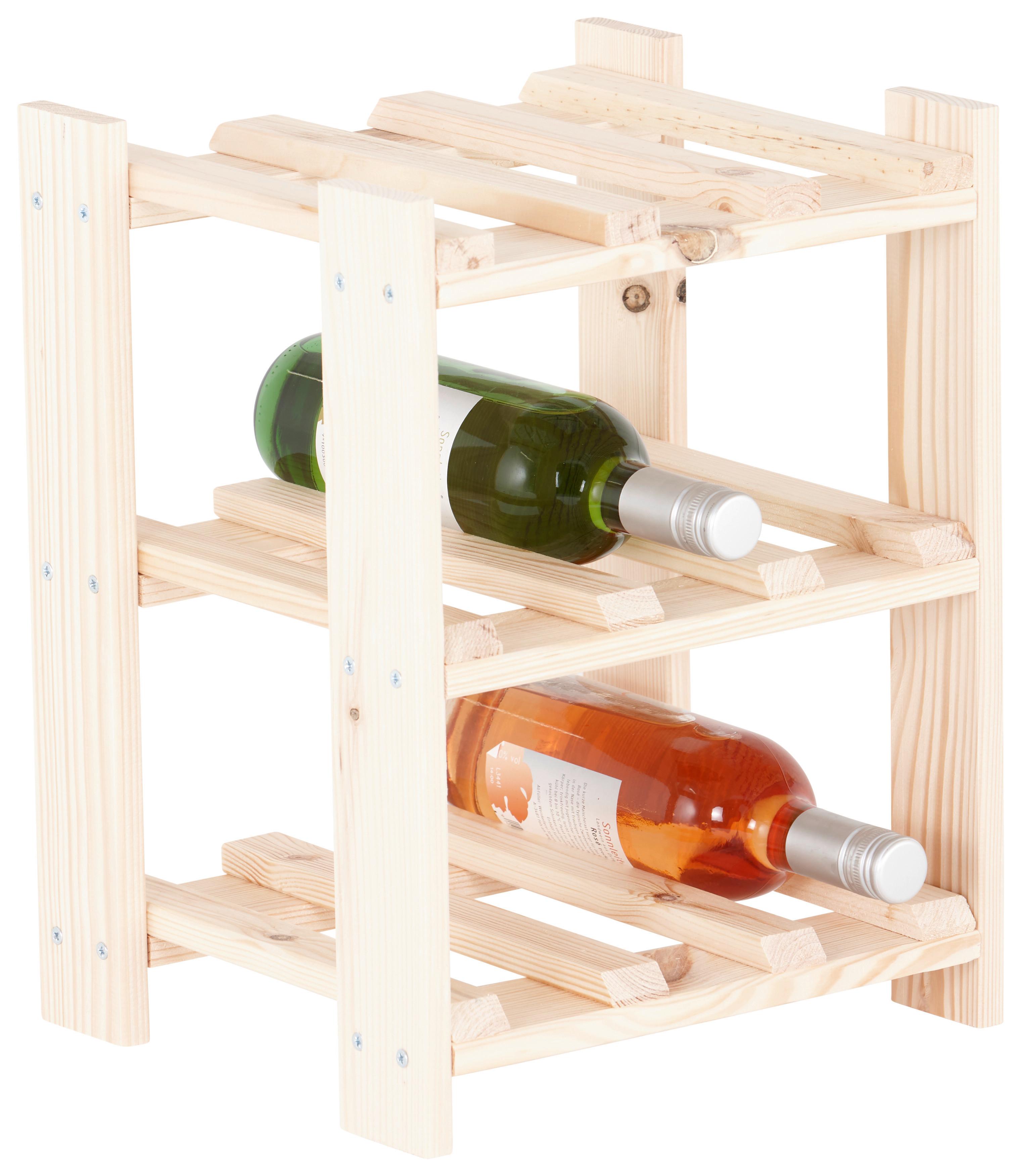 Weinregal Kiefer teilmassiv 9 Flaschen BxH: 31,5x39 cm
