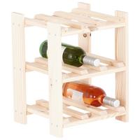 Weinregal Kiefer teilmassiv 9 Flaschen BxH: 31,5x39 cm - Kieferfarben, MODERN, Holz (31,5/39/26cm)