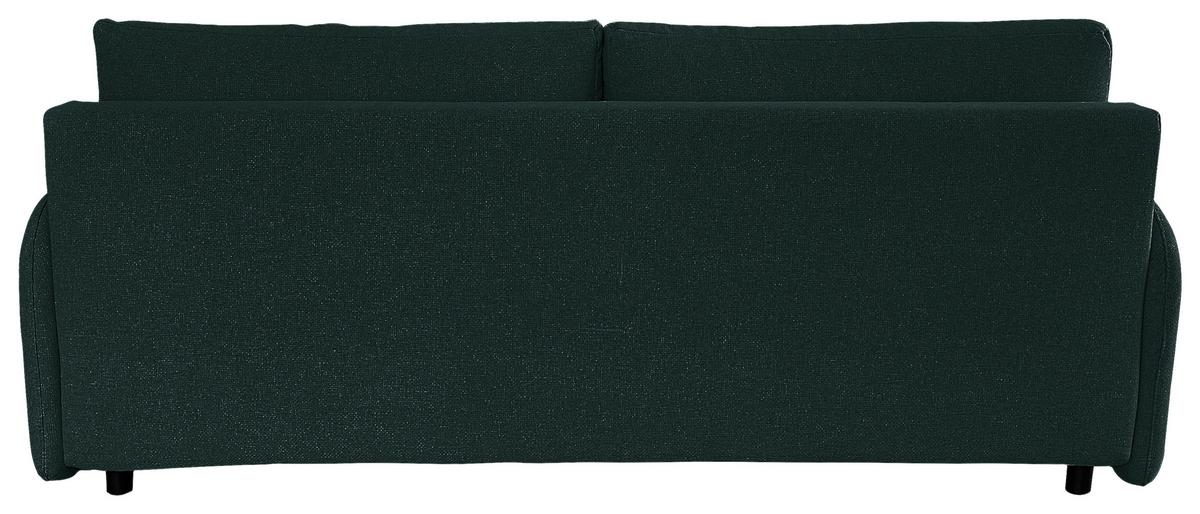 Schlafsofa mit Bettkasten Vero Grün B: 206 cm - Schwarz/Naturfarben, Design, Textil (206/88/93cm) - MID.YOU