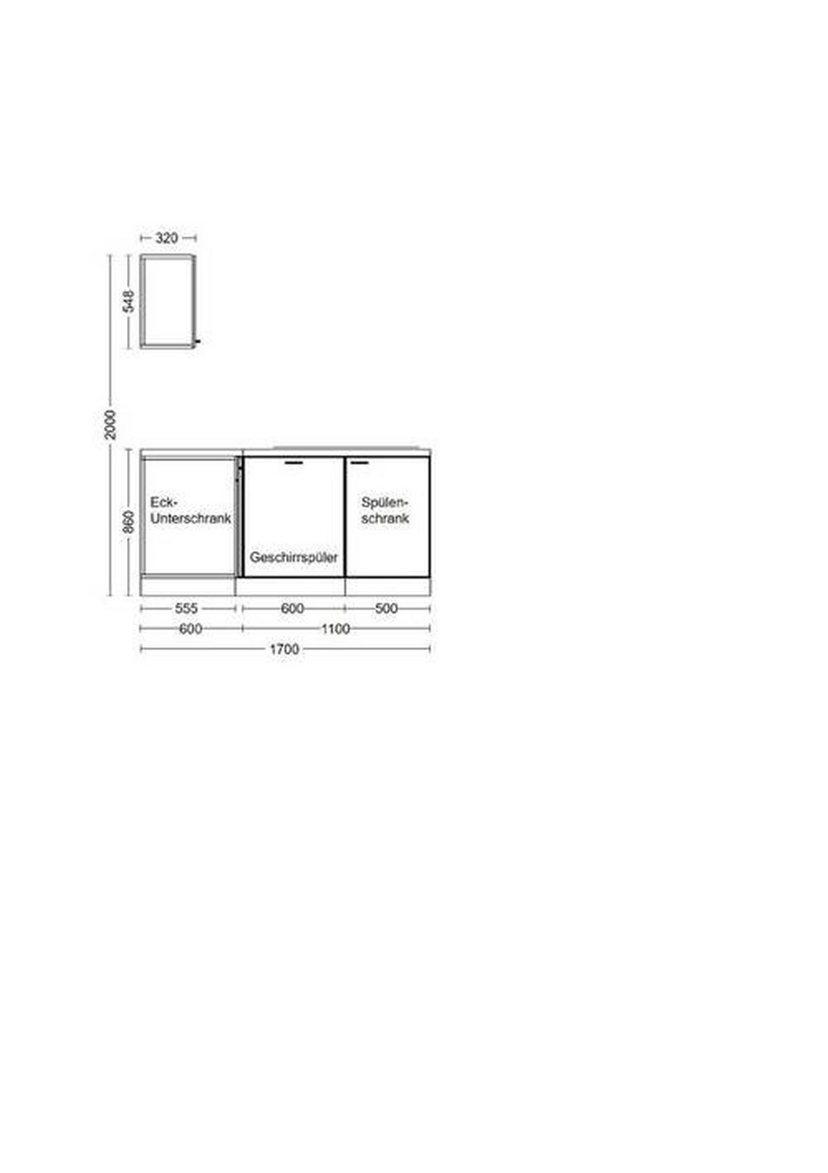 Eckküche Valero Sonoma Eiche/weiß S: 280x170cm - Weiß Hochglanz/Sonoma Eiche, Basics, Holzwerkstoff (280/170cm) - FlexWell