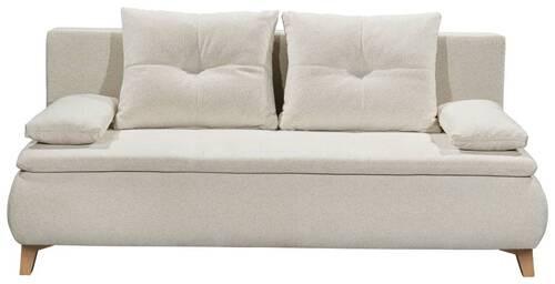 2-Sitzer-Sofa mit Schlaffunktion Magnus Creme - Eichefarben/Creme, Design, Textil (202/94/104cm) - MID.YOU