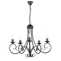 KRONLEUCHTER 4885/5N - Schwarz, KONVENTIONELL, Metall (60/110cm)