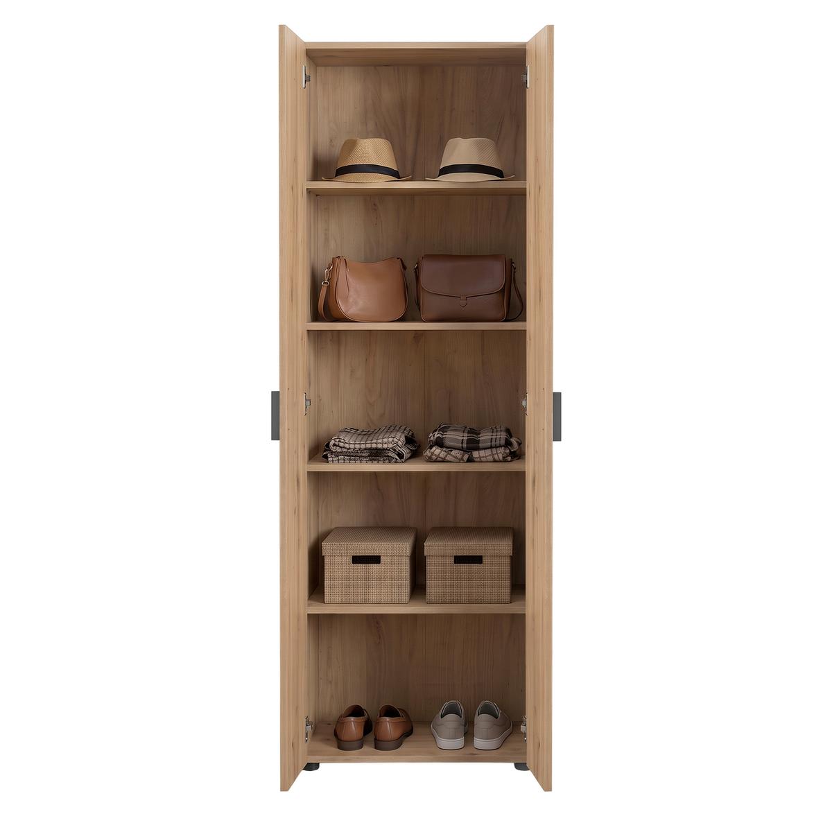 Garderobenschrank Charlie Eiche Artisan B: 60cm - Eiche Artisan, KONVENTIONELL, Holzwerkstoff (60/180/33,6cm)