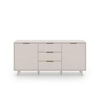 Komoda Nordic, š: 155 cm - černá/kašmírová, Moderní, kompozitní dřevo/plast (154,5/73/39cm)