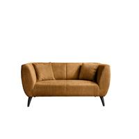 2-sitzer-sofa Colori Goldfarben, Rücken Echt - Goldfarben/Schwarz, MODERN, Textil (172/83/88cm) - MID.YOU