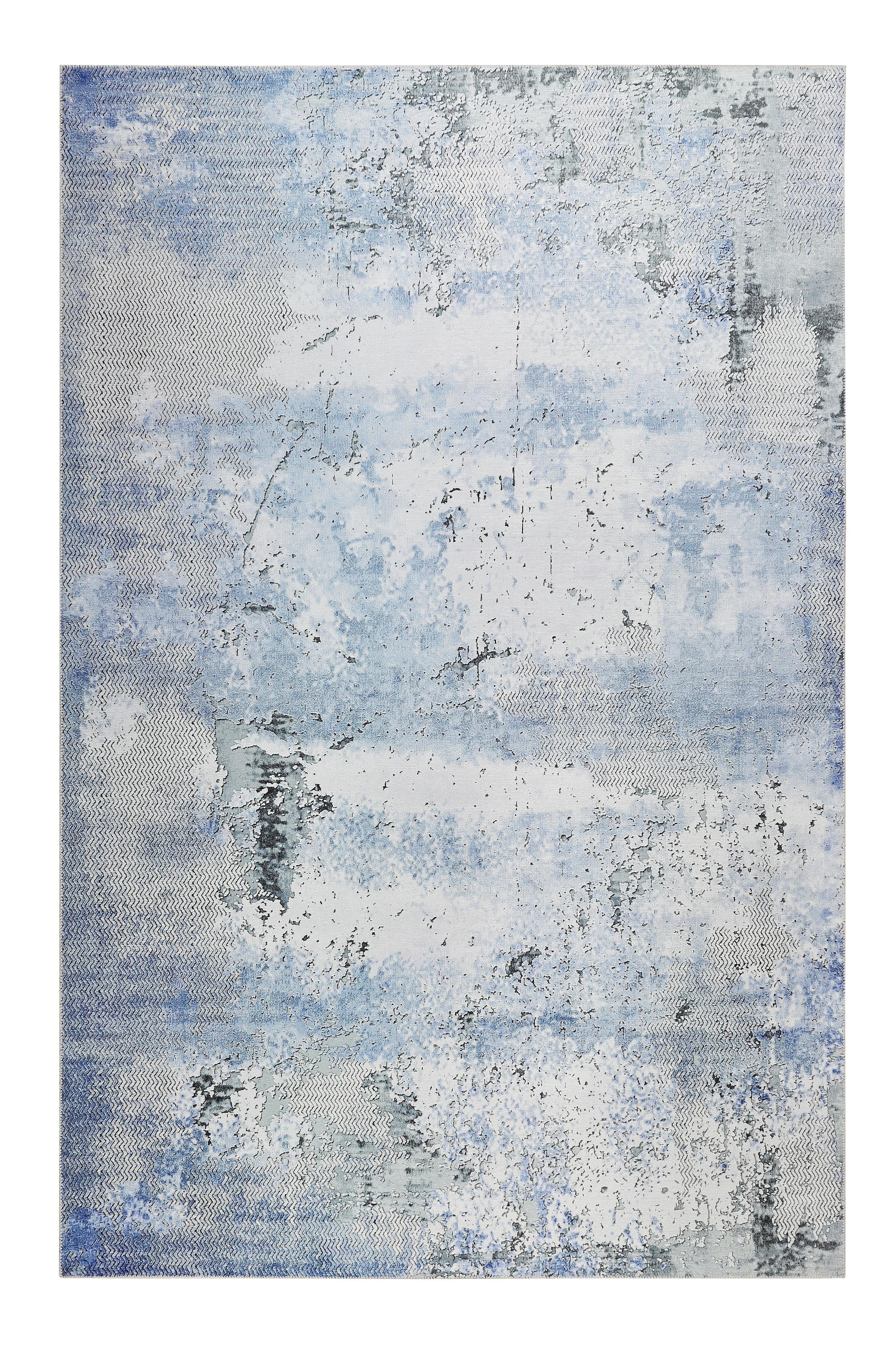 Webteppich Radiate Blau/grau 130x190 Cm - Blau/Grau, Design, Textil (130/190cm) - WECON HOME