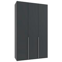 Drehtürenschrank New York Graphitfarben B:135cm - Graphitfarben, MODERN, Holzwerkstoff (135/236/58cm) - MID.YOU