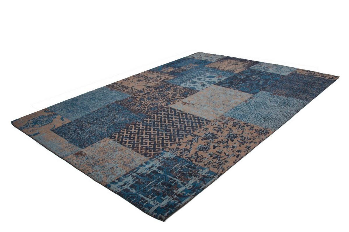 Flachwebteppich Symphony 160 Blau, 80x150 cm - Blau, KONVENTIONELL, Textil (80/150cm)