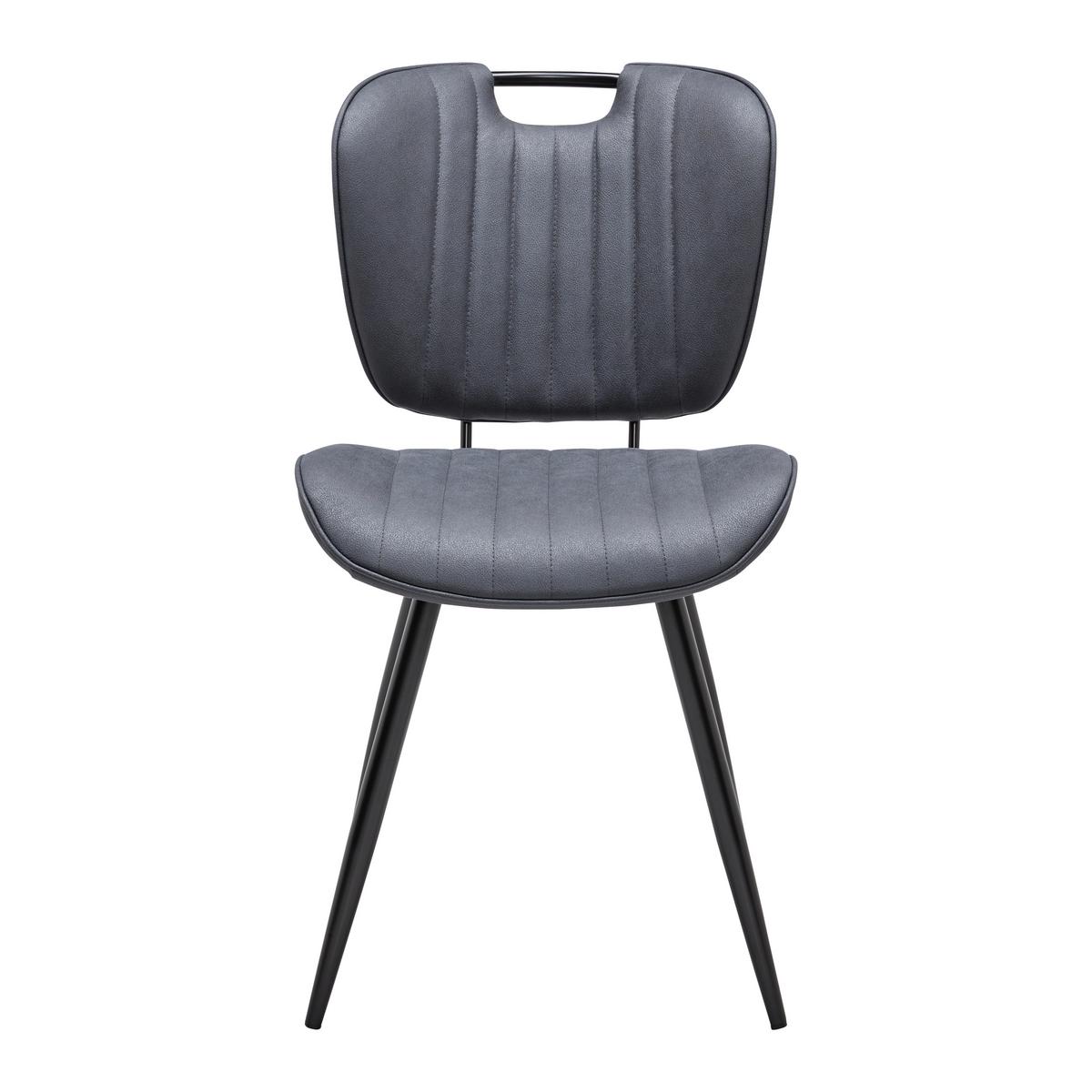 Jídelní židle HINA tmavě šedá - šedá/černá, Moderní, kov/dřevo (46/84/57cm) - Bessagi Home