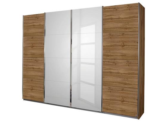 Skriňa S Posuvnými Dverami Bensheim 271/211 Hg - farby dubu/biela, Moderný, kompozitné drevo (271/211/62cm) - James Wood Skriňa S Posuvnými Dverami Bensheim 271/211 Hg - farby dubu/biela, Moderný, kompozitné drevo (271/211/62cm) - James Wood