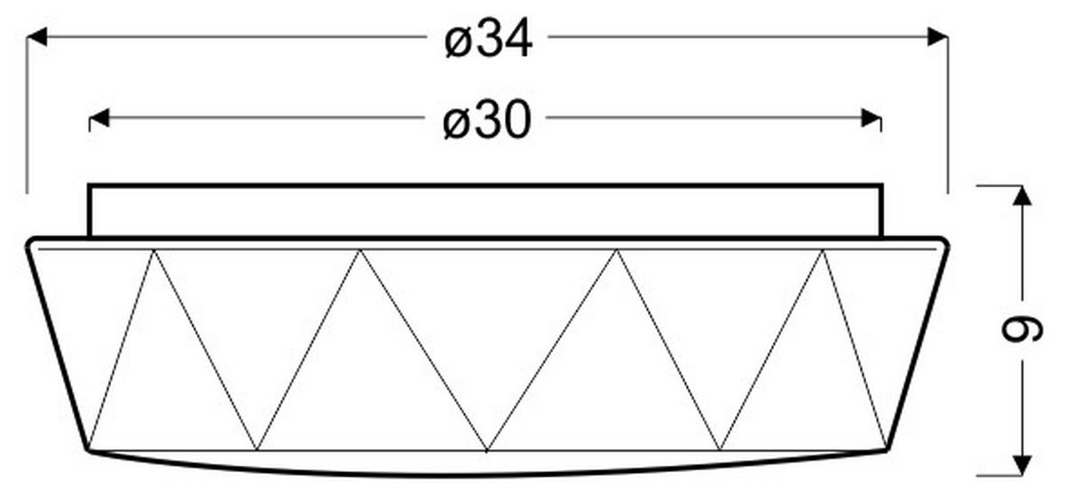 Led-deckenleuchte 13-62079 - Weiß, Basics, Metall (34/34/9cm)