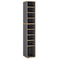 Schuhregal Salia Anthrazit/honigeiche B: 30 Cm - Honigeiche/Anthrazit, Design, Holzwerkstoff (30/183/33cm) - MID.YOU
