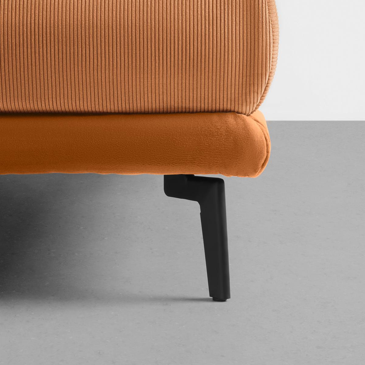 Rohová sedačka NUOVO, oboustranná, oranžová - oranžová/černá, Moderní, kov/textil (245/190cm) - Mömax