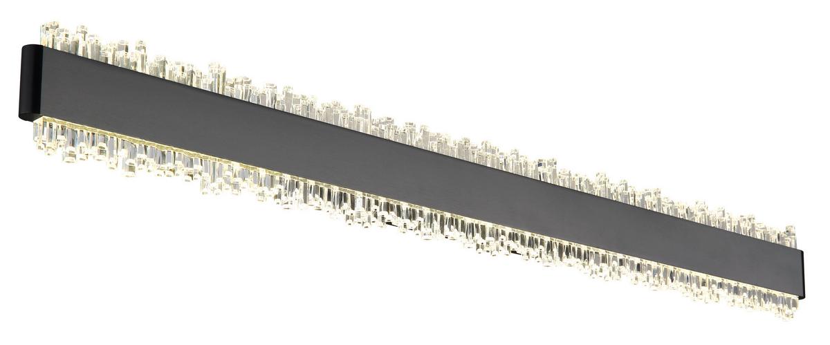 LED-Wandleuchte 4000k, 18w - Klar/Schwarz, Design, Kunststoff/Metall (70,5/8/4cm) - Globo