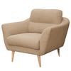 Sessel Tromso Beige B: 92 cm - Beige/Buchefarben, Design, Textil (92/87/88cm) - Livetastic