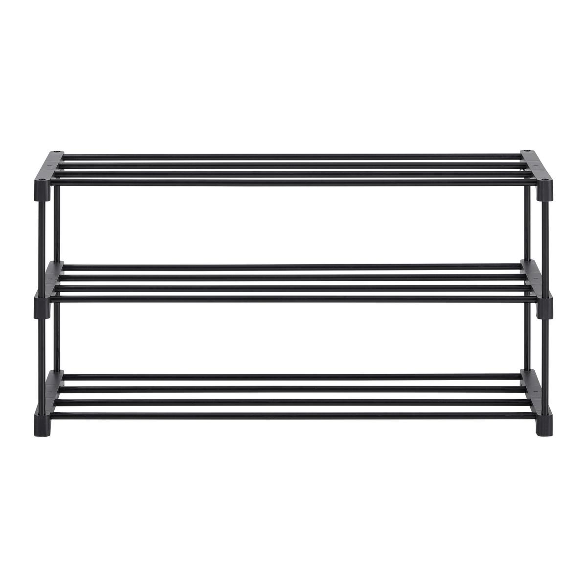 REGÁL NA TOPÁNKY GRANDO -BASED/SB- - čierna, Konventionell, kov/plast (94/194/30cm) - Based