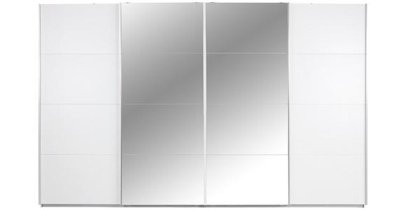 Schwebetürenschrank M. Spiegel 361 Cm Bensheim, Weiß - Klar/Eichefarben, MODERN, Holzwerkstoff (361/230/62cm) - James Wood