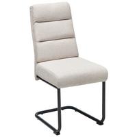 Schwingstuhl Hilal - Beige/Schwarz, LIFESTYLE, Holz/Textil (45/94/62cm) - MID.YOU