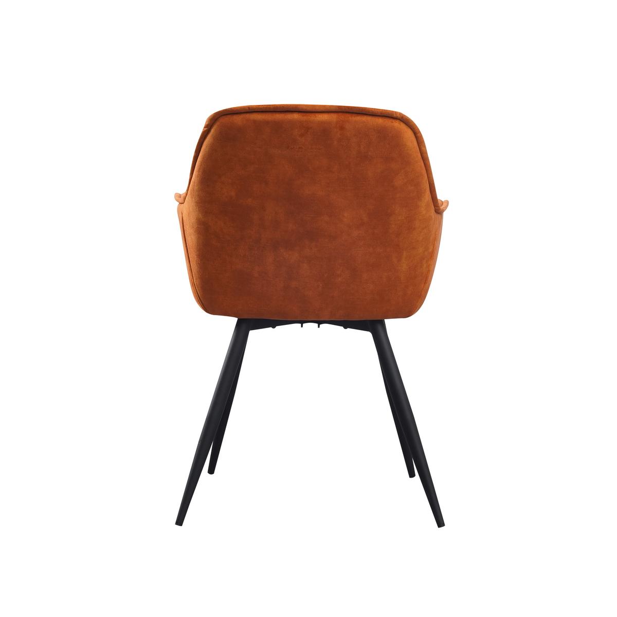 Armlehnstuhl-Set Alan Cognac B: 54 cm - Cognac/Schwarz, MODERN, Textil/Metall (54/86/53cm) - MID.YOU