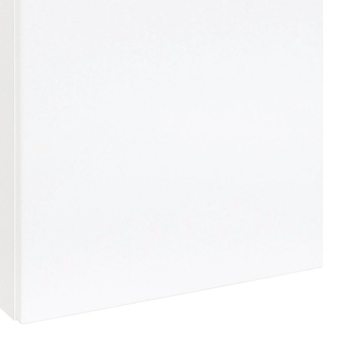 Midischrank mit Türdämpfer Siena 40cm Weiß/Eiche Dekor - Weiß/Silbereichenfarben, MODERN, Holzwerkstoff (40/105/27cm) - Held