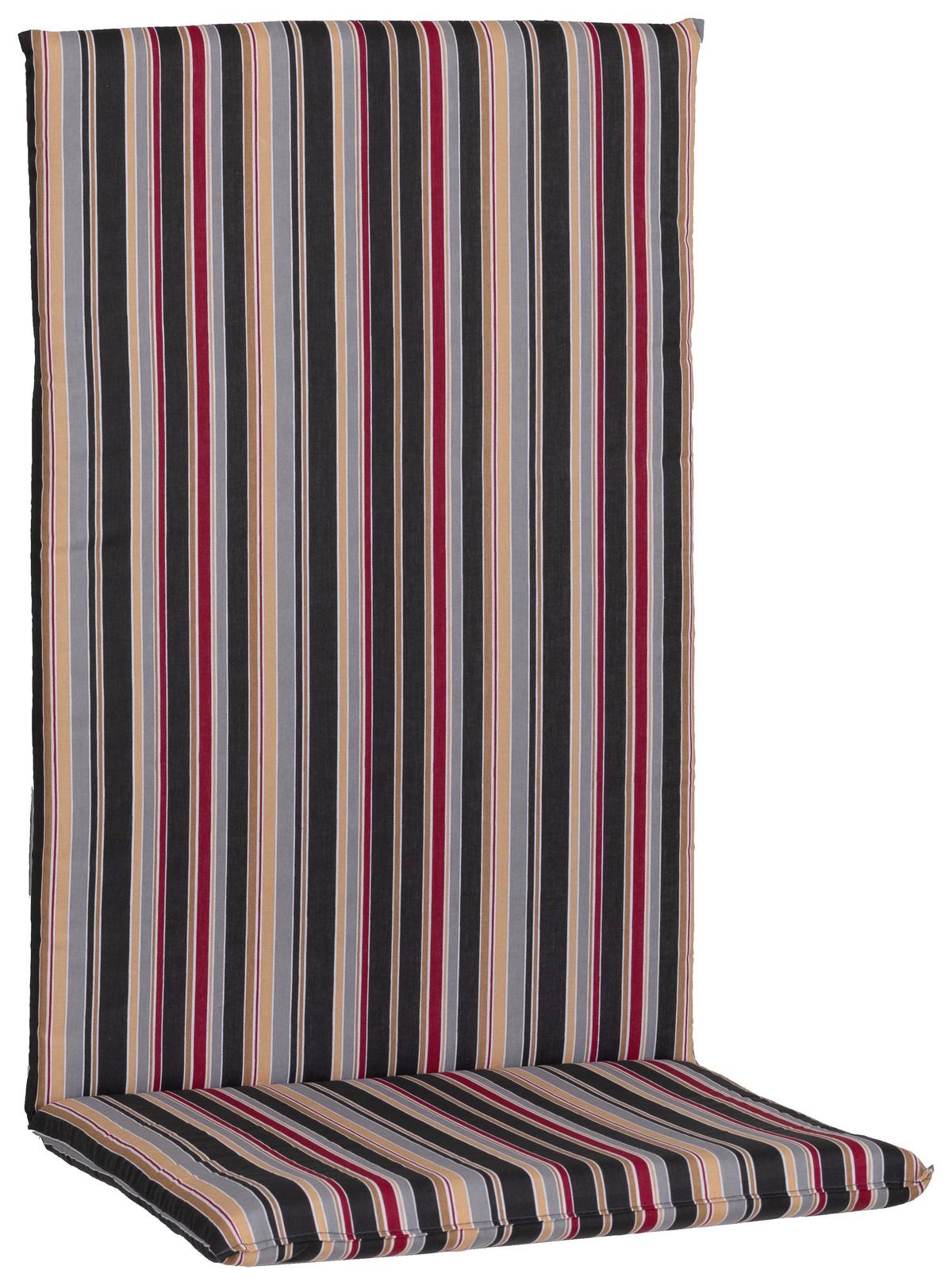 Sesselauflage Hochlehner Bunt Gestreift - Multicolor, Basics, Textil (117/46/4cm)