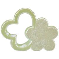 Dekofigur Blume H: 10,6 cm Porzellan für Indoor - Grün, KONVENTIONELL, Keramik (14/2,7/10,6cm) - Luca Bessoni