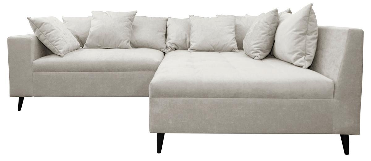 Ecksofa Pruno, Hellgrau S: 247x174 Cm - Hellgrau/Schwarz, Design, Textil (247/174cm) - MID.YOU