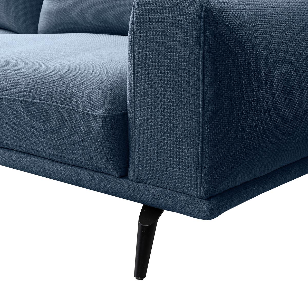 2-sitzer-sofa Selene Dunkelblau, B: 202 Cm - Schwarz/Dunkelblau, MODERN, Textil (202/89/115cm) - MID.YOU
