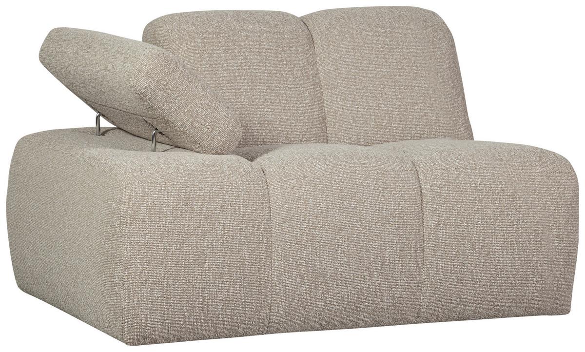 Sofaelement Mojo Beige B: 97cm - Beige/Schwarz, Design, Textil (97/74/124cm) - Livetastic