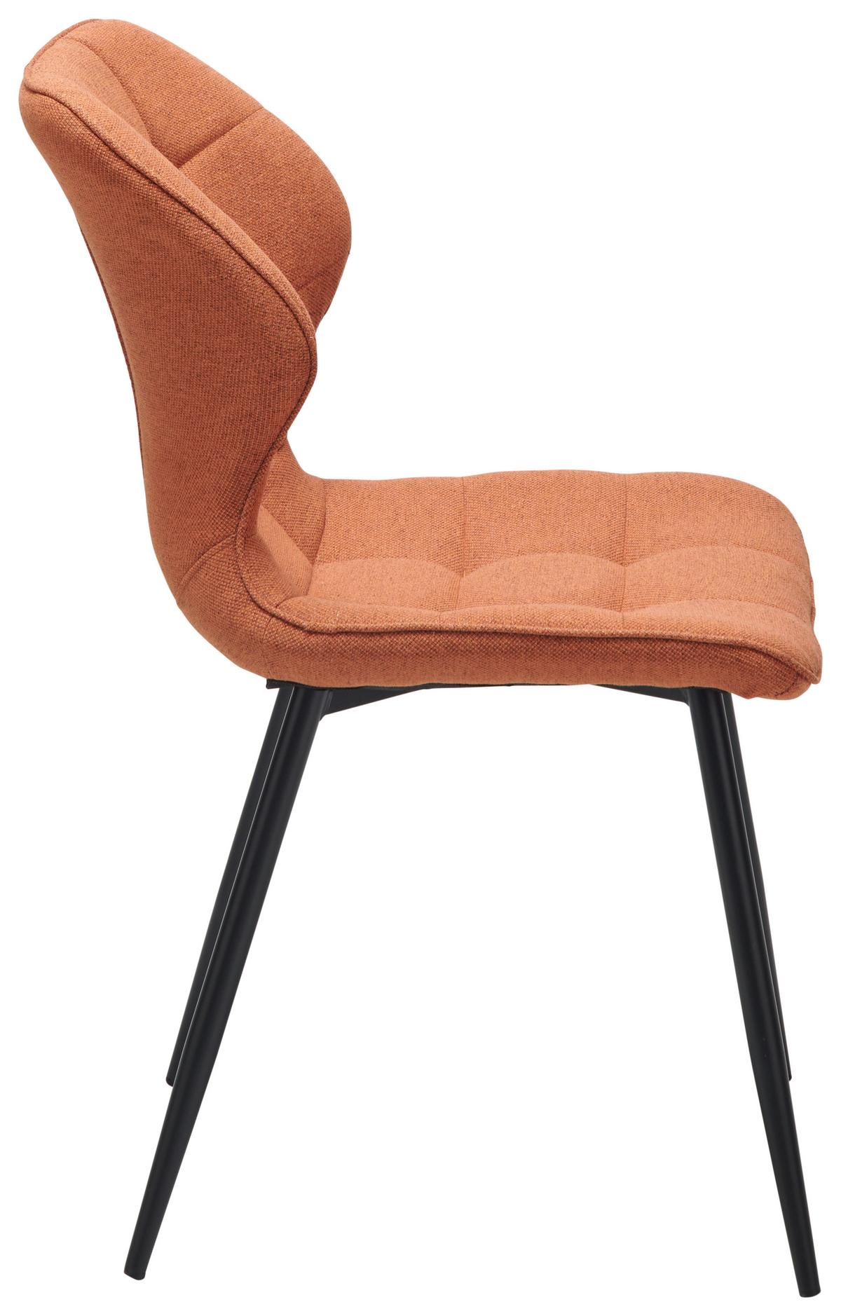 Stuhl Leana - Cognac/Schwarz, LIFESTYLE, Holz/Textil (47/82/59cm) - Livetastic