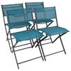 Klappsessel-Set 4-Tlg. Sumila Metall/Textil - Türkis/Schwarz, MODERN, Textil/Metall (45/79/46cm) - Ambia Garden