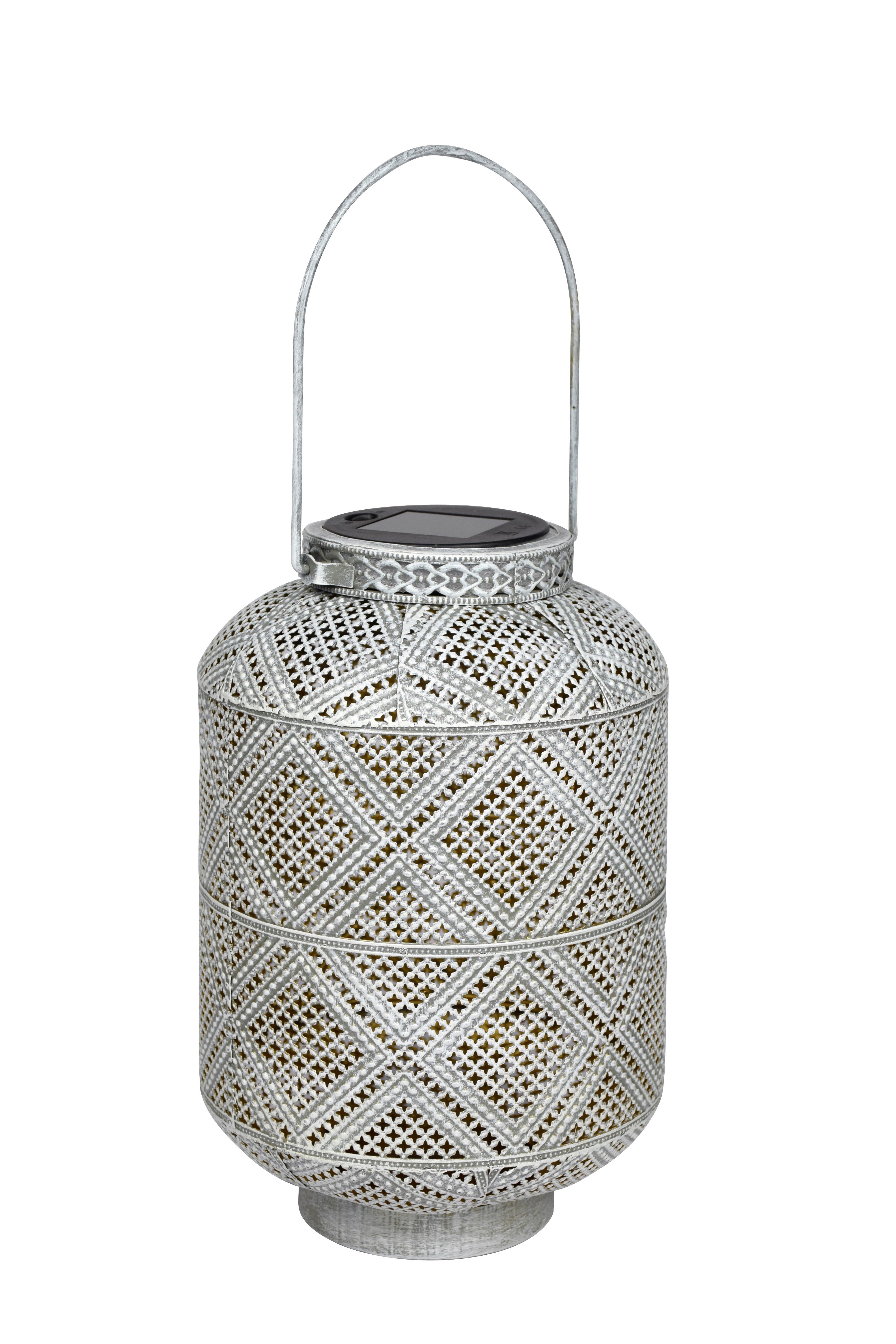 Solárne Svietidlo Gilberto, 17,5/39cm - biela, Moderný, kov/plast (17,5/39cm) - Modern Living