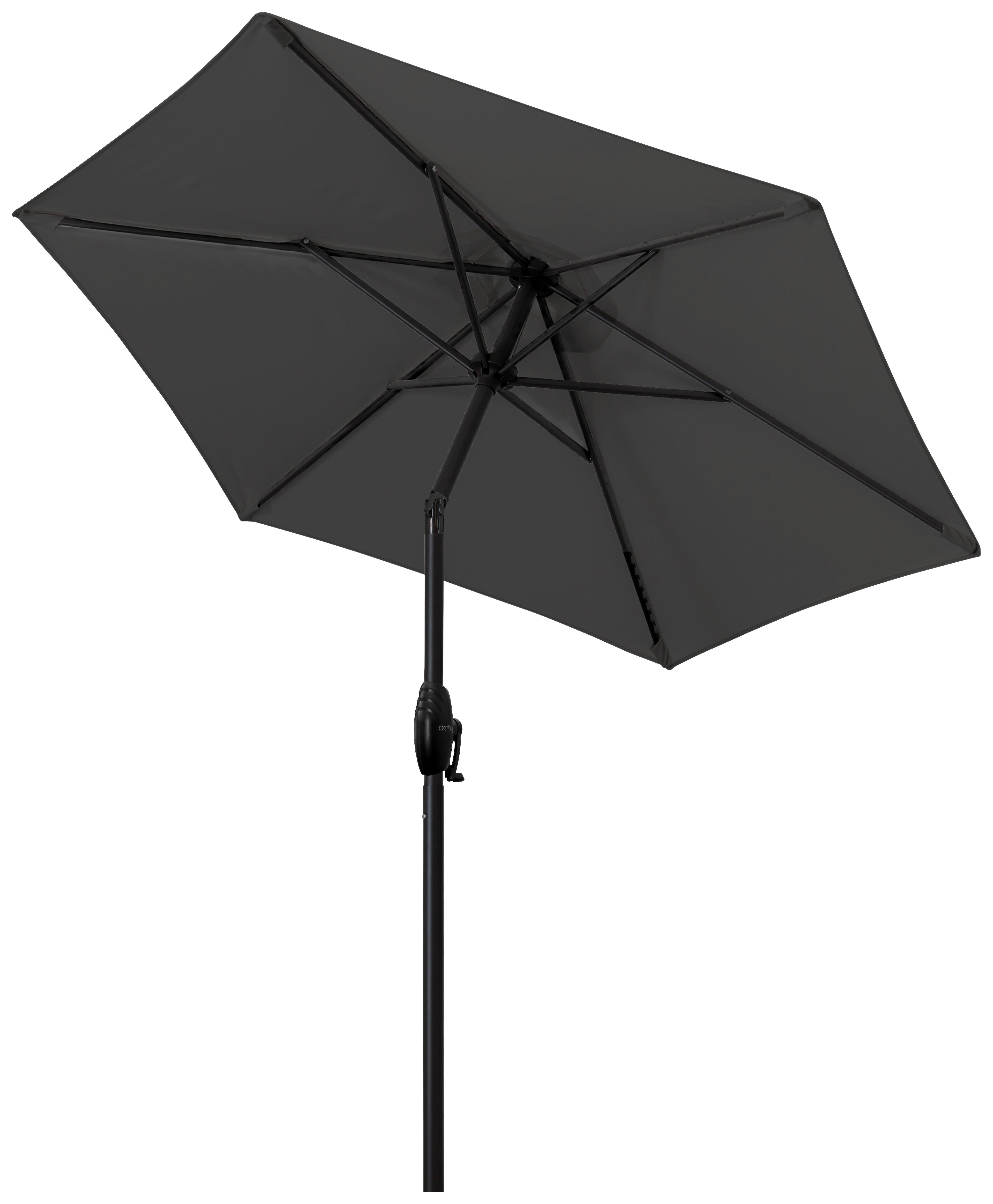 Sonnnenschirm Basic Lift Dh: 182x210 cm Anthrazit - Anthrazit, Basics, Textil/Metall (182/210cm) - Doppler