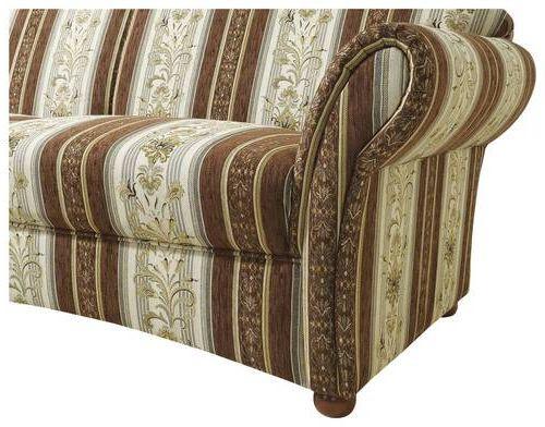 Recamiere Corona Braun/beige, Streifen Design - Beige/Nussbaumfarben, Design, Textil (191/83/81cm) - Max Winzer